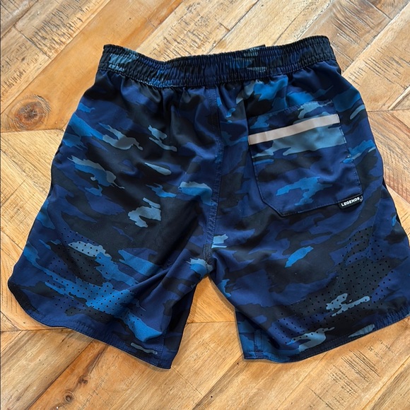Blue Camo Youth Shorts - Picture 3 of 4
